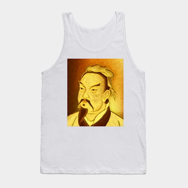 Sun Tzu Golden Portrait | Sun Tzu Artwork 8 Tank Top by JustLit